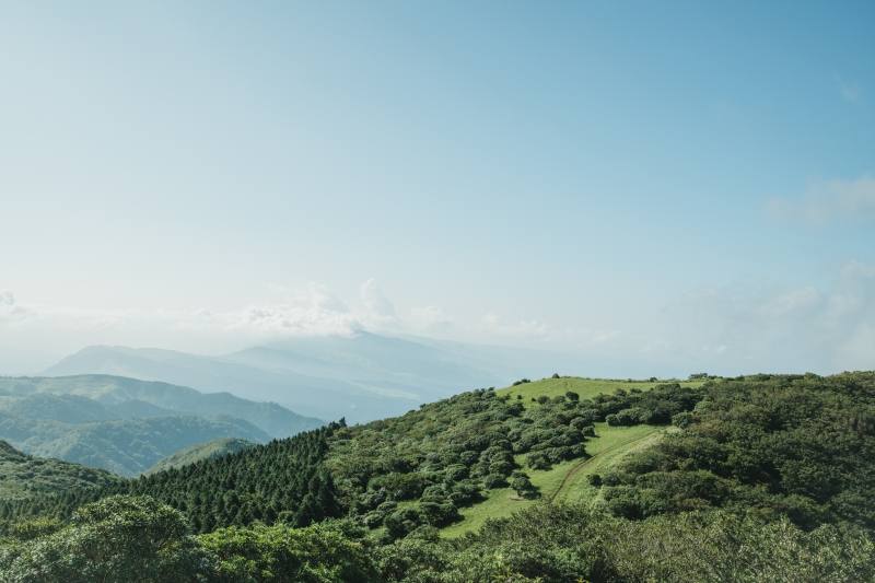 山頂からの風景の写真