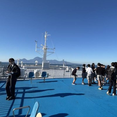 フェリーの中で