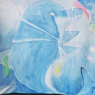 読書感想画1枚目の画像
