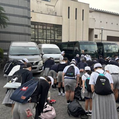 出発前のあいさつ