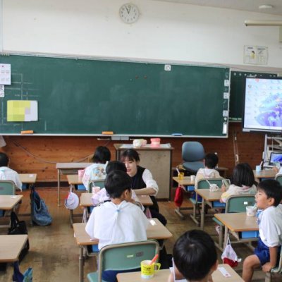 １年生の歯磨き指導