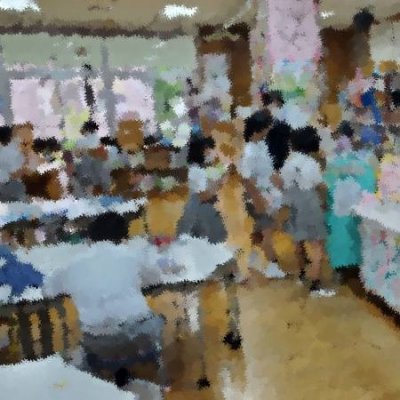 図書室を利用している児童の画像