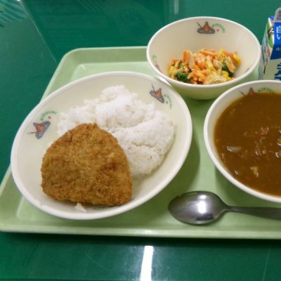 熱々のカツカレー